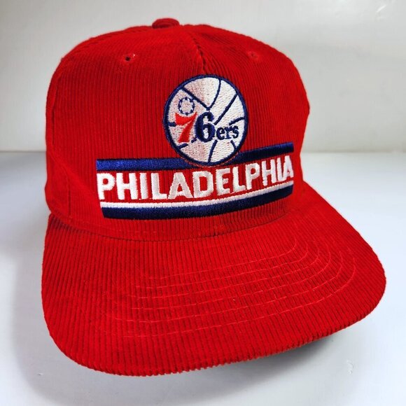 Vintage Philadelphia 76ers Corduroy Hat Cap Ted Fletcher The Classics Snapback - Picture 3 of 11
